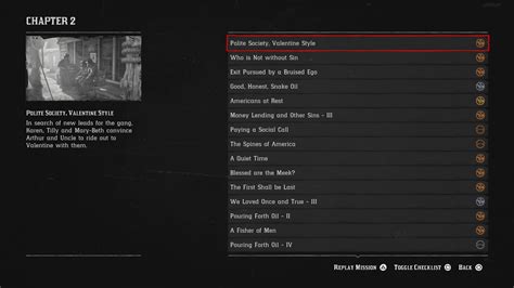 rdr2 mission list|rdr2 mission checklist.